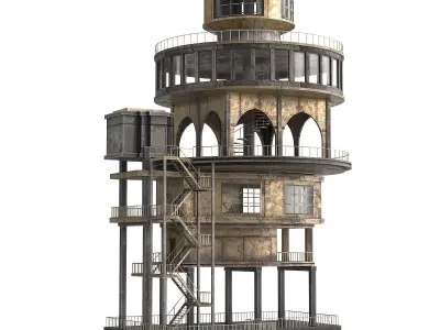 Building Castle Rust Low-poly 3D model