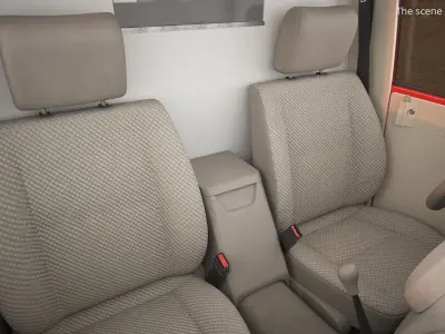  Emergency Ambulance Off Road Vehicle Red Rigged for Cinema 4D 