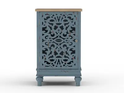 Stylized Wooden Cabinet Low-poly 3D model