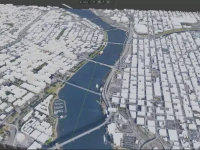 Portland Oregon Topographical Map 3D model