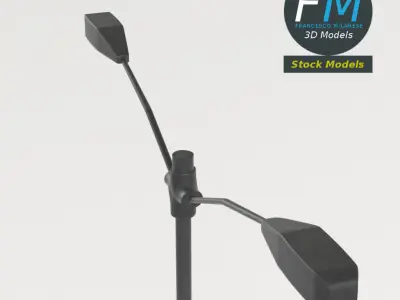 Double street light 3D model
