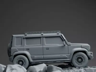 Jimny 5 Door Scale Car STL 3D Printable SUV Model  Print Ready 3D print model