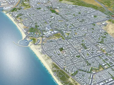 Ashdod Israel Low-poly 3D model