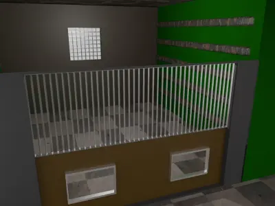 Horse Stable Low-poly 3D model