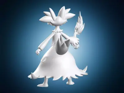 Delphox Statue 3D Model 3D print model