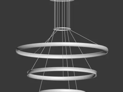 Lamlux nordic uniqe droplight pendant ring chandeliers 3D model