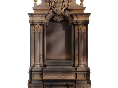 Stone Wall Niche 928 Low-poly 3D model