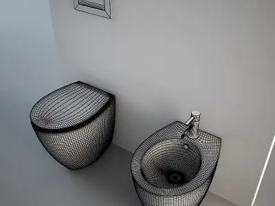 Catalano Velis 57 Toilet and Bidet 3D model