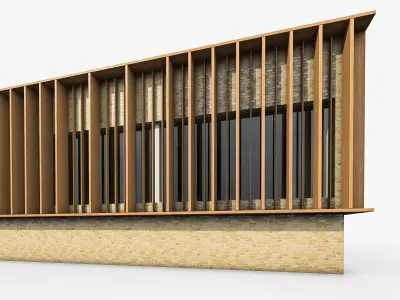 Sports Building 02  Low-poly 3D model