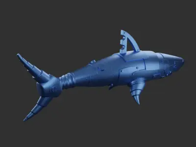 Spaceship in Fish Shape 3D print model