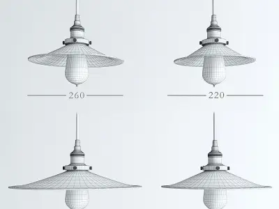 Chandelier Loft Cone Pendant 36 3D model