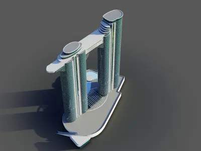 Sky view tower - Dubai 3D model