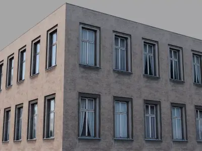 Modular classical facade 2 Low-poly 3D model