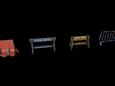 Street Props Pack 2 Low-poly 3D model