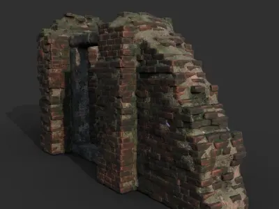 Low poly Ruin Construction Pack 200714 Low-poly 3D model