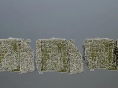 buda temple Low-poly 3D model