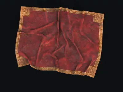 Old Carpet 5 Low-poly 3D model