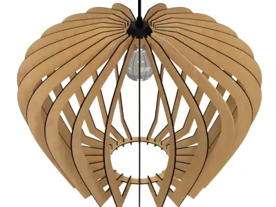 CEILING LIGHT LAMP 3D PRINT AND LASER CUT FILES MODEL 14 3D print model