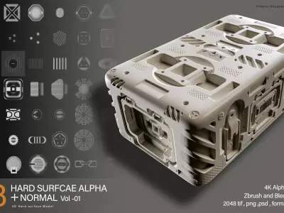Hard-Surface Alphas Vol 01 Texture