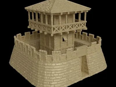 Roman Watchtower Tabletop Terrain 28 MM 3D print model