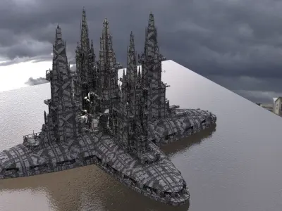 Sci-Fi Structures City  3D model