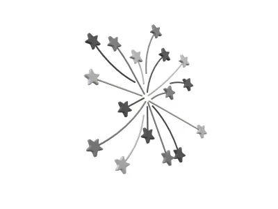 Fireworks Star Style Icon V1 005 Low-poly 3D model