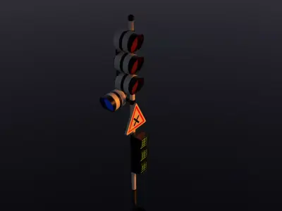 traffic light 3D model 23