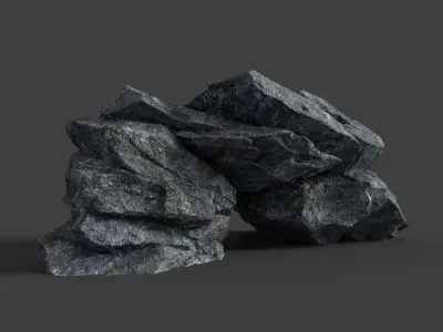 Rock 5-6 Low-poly 3D model