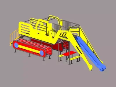 Outdoor excavator kids playground  3D model