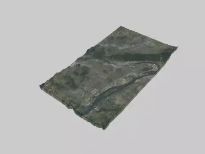 Portland City Low-poly 3D model