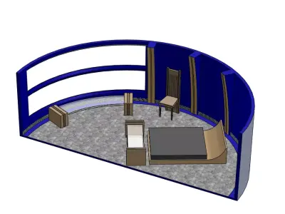 Padme Amidala Room in Coruscant Diorama 3D print model