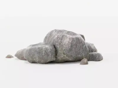 Stone Formation 5 - Rocky Boulder Outcrop - Low Poly Game Ready Low-poly 3D model