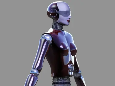 robot 8 female 3D model