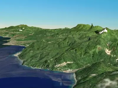 Dominica island Caribbean state  3D model