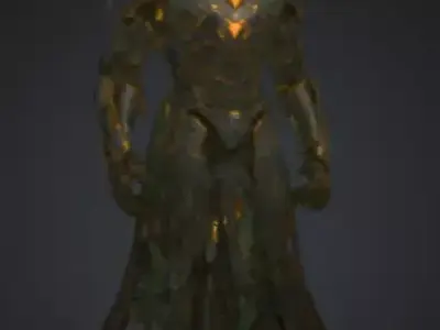 The Radiant Sentinel vs The Voidborn Phantom Low-poly 3D model