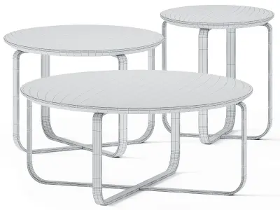Coffee Tables Clik Cruceta by Kendo Mobiliario 3D model
