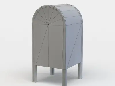 Mail box Low-poly 3D model