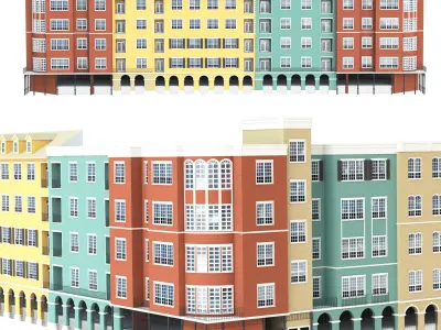 Residential complex 3D model