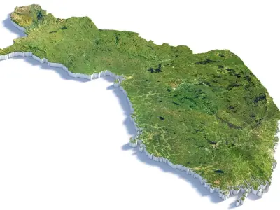 Finland Suomi Country Terrain 3D model