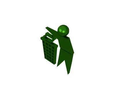 Recycle Symbols v7 008 Low-poly 3D model