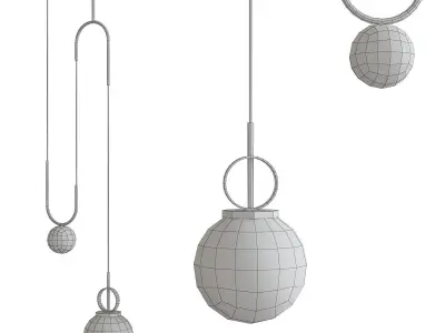 Nordic Iron chandeleir 3d model Low-poly 3D model
