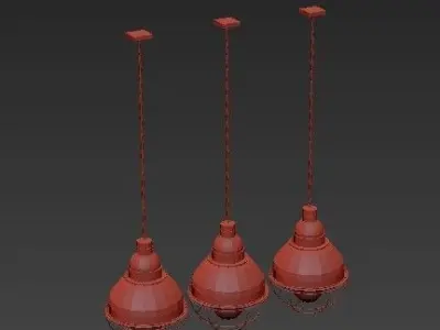Garage retro color lamp 3D model