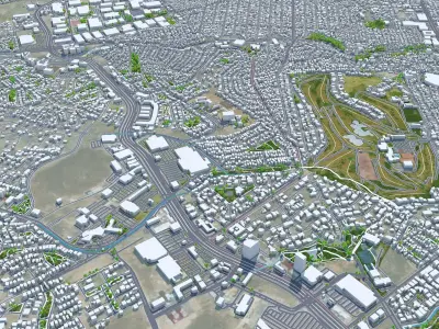 Chihuahua Mexico 30km Low-poly 3D model