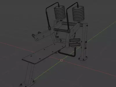 Outdoor Gym Bench Press Machine 3D model