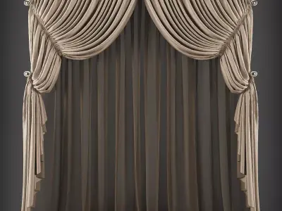 Curtain 3D model 290 Low-poly 3D model
