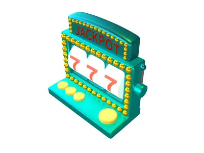 Cartoon Slot Machine v1 005 Low-poly 3D model