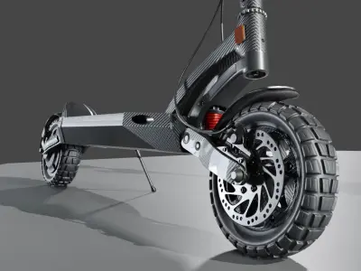 Offroad E-Scooter Carbon Version Low-poly 3D model