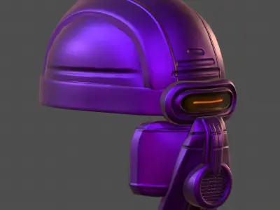 Gas mask helmet 3d model scifi Low-poly  Low-poly 3D model 152
