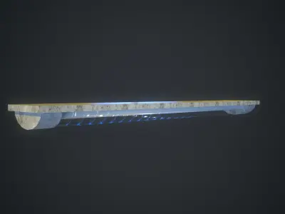 Old dusty office lamp Low-poly 3D model