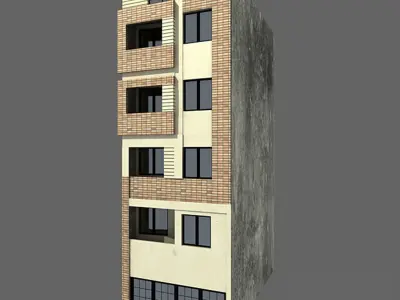 exterior building 3D model buy